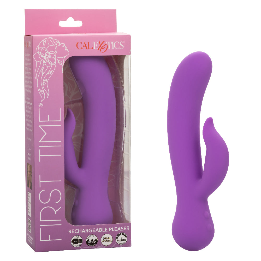 First Time Rechargeable Purple Rabbit Vibrator With Turbo Boost VIBRATORS-RABBIT