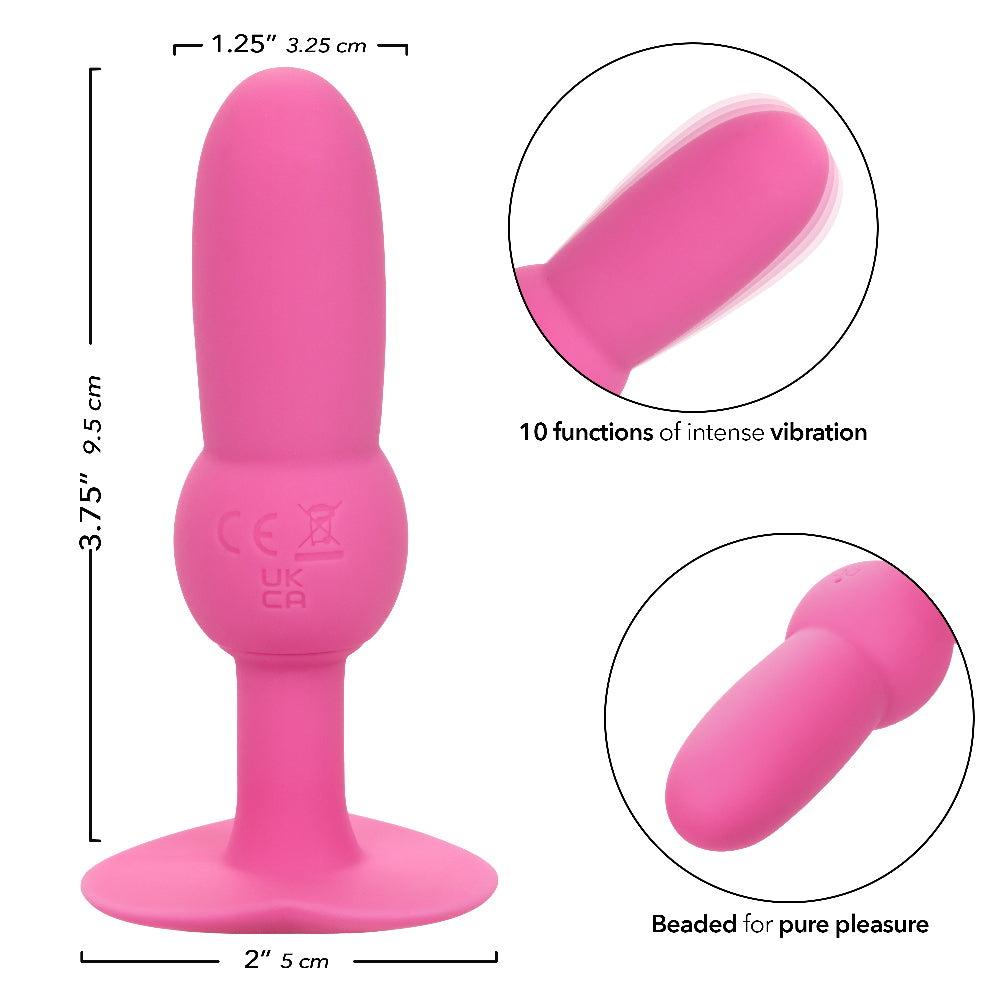 First Time Vibraing Beaded Probe Butt Plugs