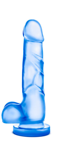 B Yours Sweet N Hard 4 Realistic Dong with Suction Base Blue Blue DONGS