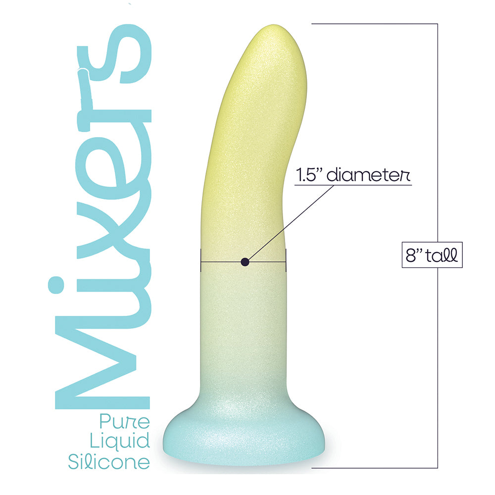 Mixers Lime Rickey (Yellow Mint Blue) – 8 Inch Premium Silicone Dildo > Dildos > Neutral Dildos