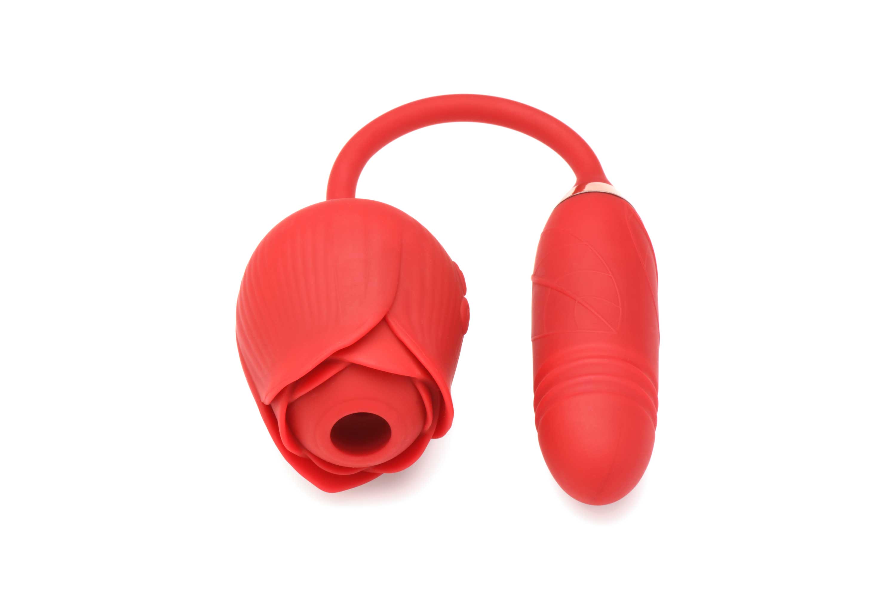 Bloomgasm Romping Rose Thrusting and Suction Vibrator Red Rose Stimulators