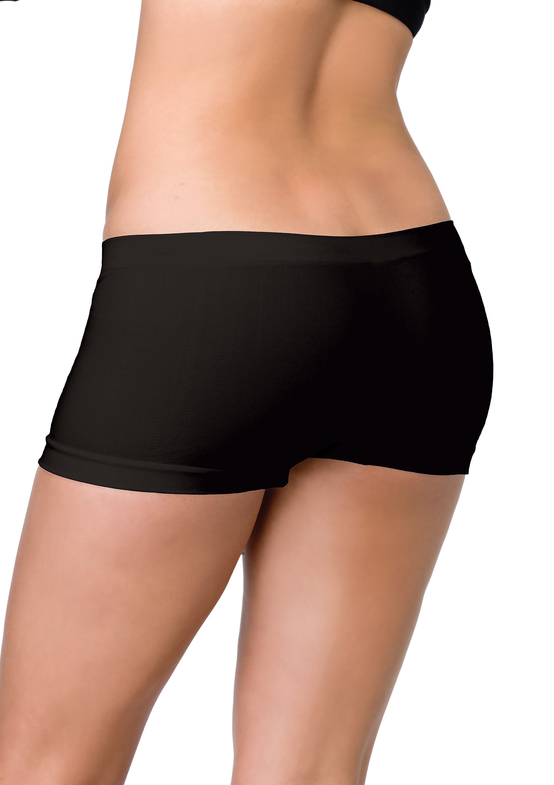 Seamless Black Boyshorts – Stretchy Lingerie Bottoms Black One Size > Clothes > Panties Main image