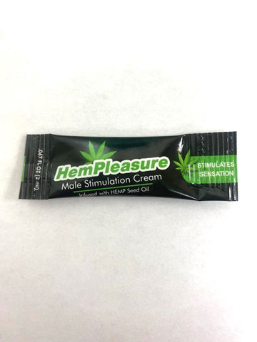 Hempleasure for Men Sample Packet Singles Hemp Seed Oil Infused Male Enhancement Gel ENHANCERS