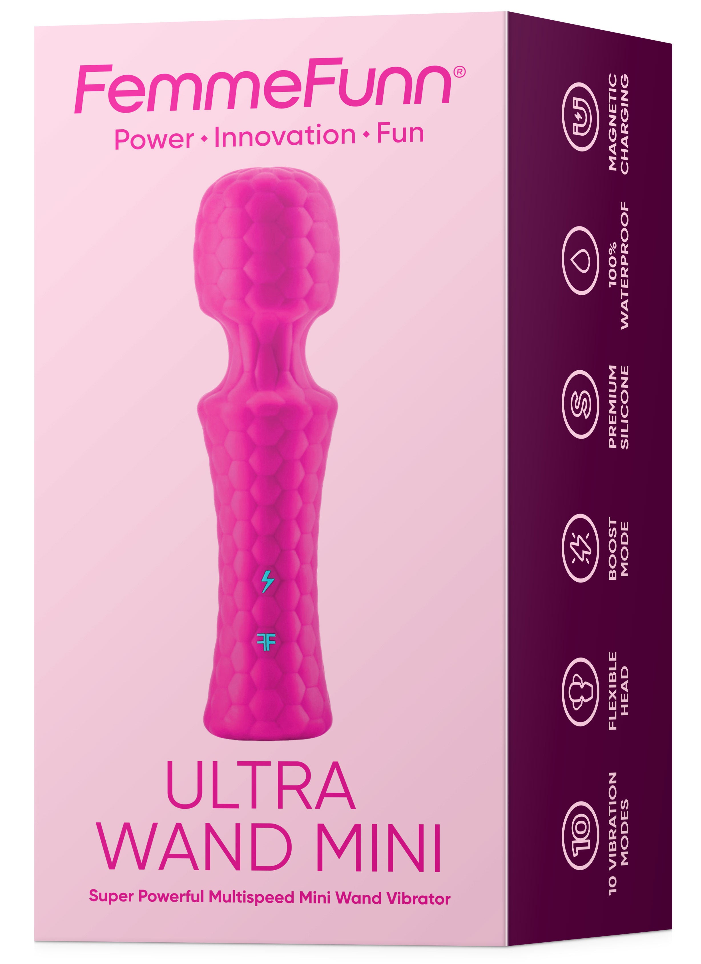 Ultra Wand Mini Waterproof Vibrator with Flexible Head Turquoise Electric Massager