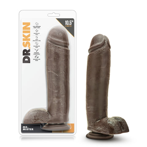Dr Skin Mr Mister 10.5 Inch Chocolate Dildo with Suction Cup Dongs Realistic