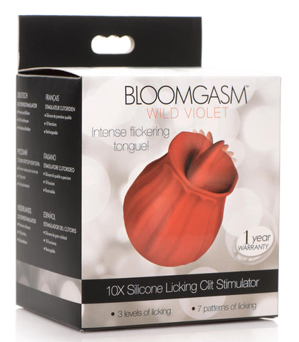 Bloomgasm Wild Violet Rechargeable Clit Stimulator Toy Red STIMULATORS