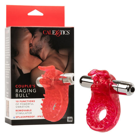 Couple's Raging Bull Vibrating Cockring with Stimulator Cock Rings Vibrating