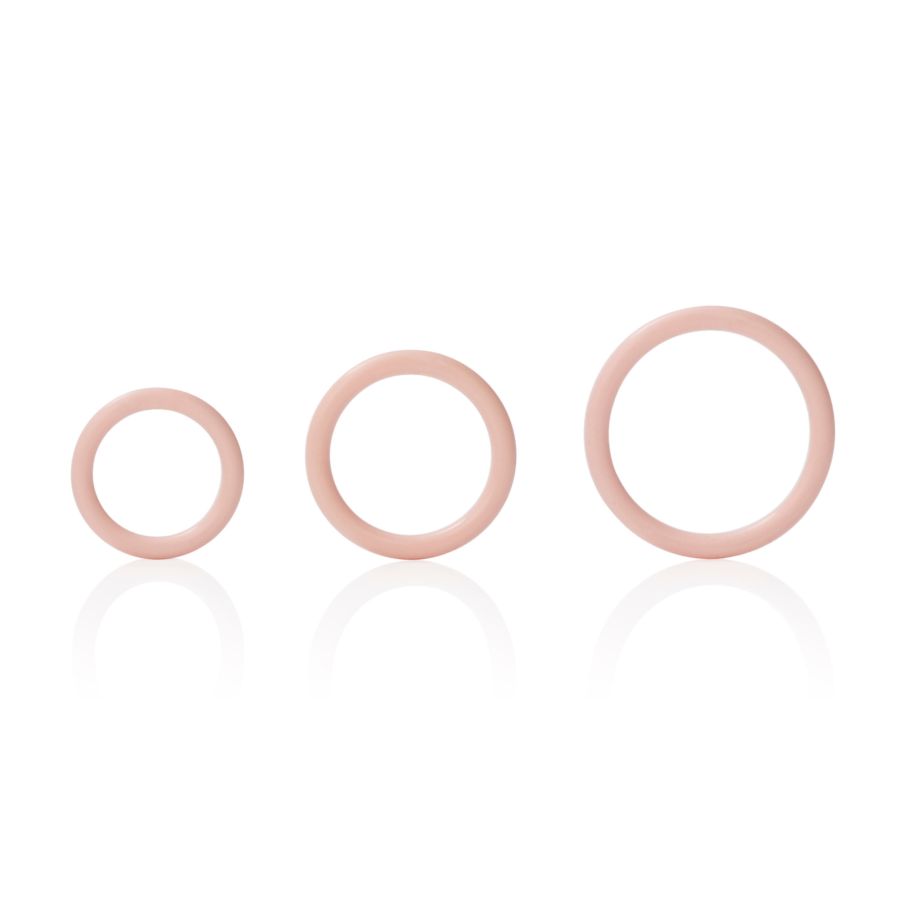 CalExotics Silicone Support Rings Set – Stretchy Comfortable Black Cock Rings Secondary image