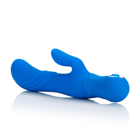 Posh Blue Silicone Thumper Dual Massager with 3 Speeds VIBRATORS-RABBIT