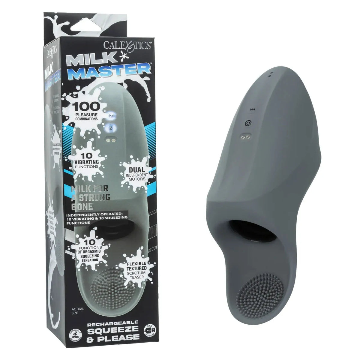 Milk Master Squeeze And Please - Rechargeable Vibrating Masturbator