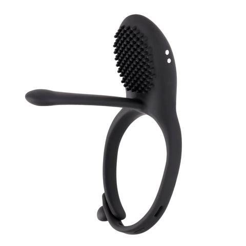 Adjustable Black Vibrating Cock Ring with Dual Motors and Remote Cock Rings Vibrating