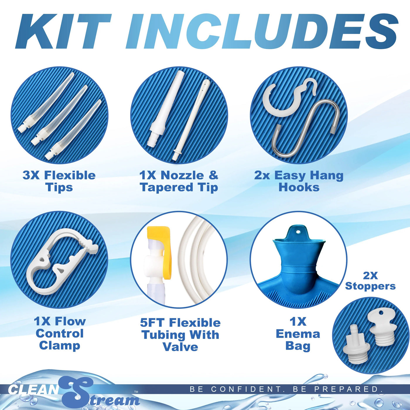 Deluxe Shower Enema Bag and Nozzle Kit for Comfortable Cleansing Experience Douches