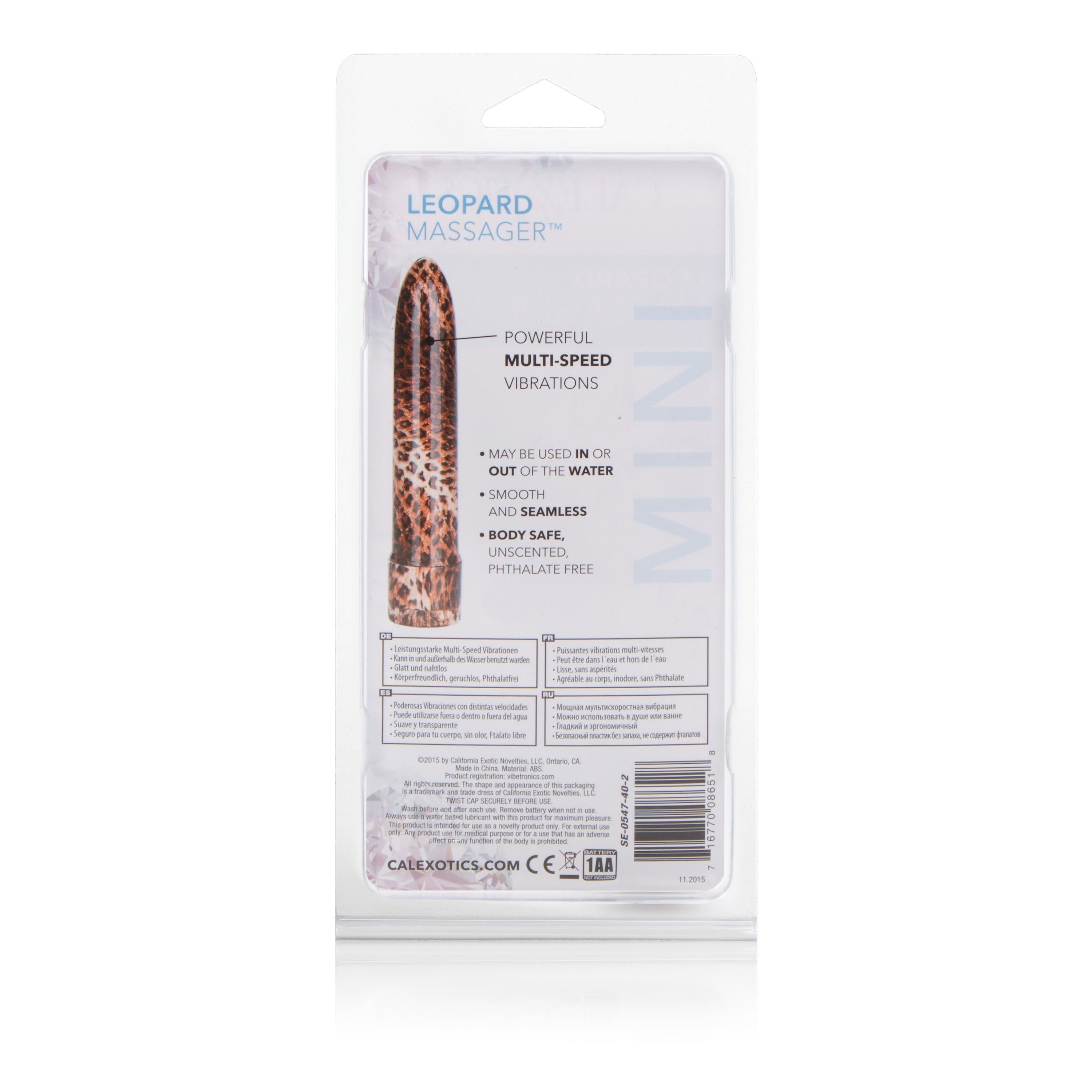 Leopard Mini Massager Multi-Speed Slim Vibrator for Adults BULLETS