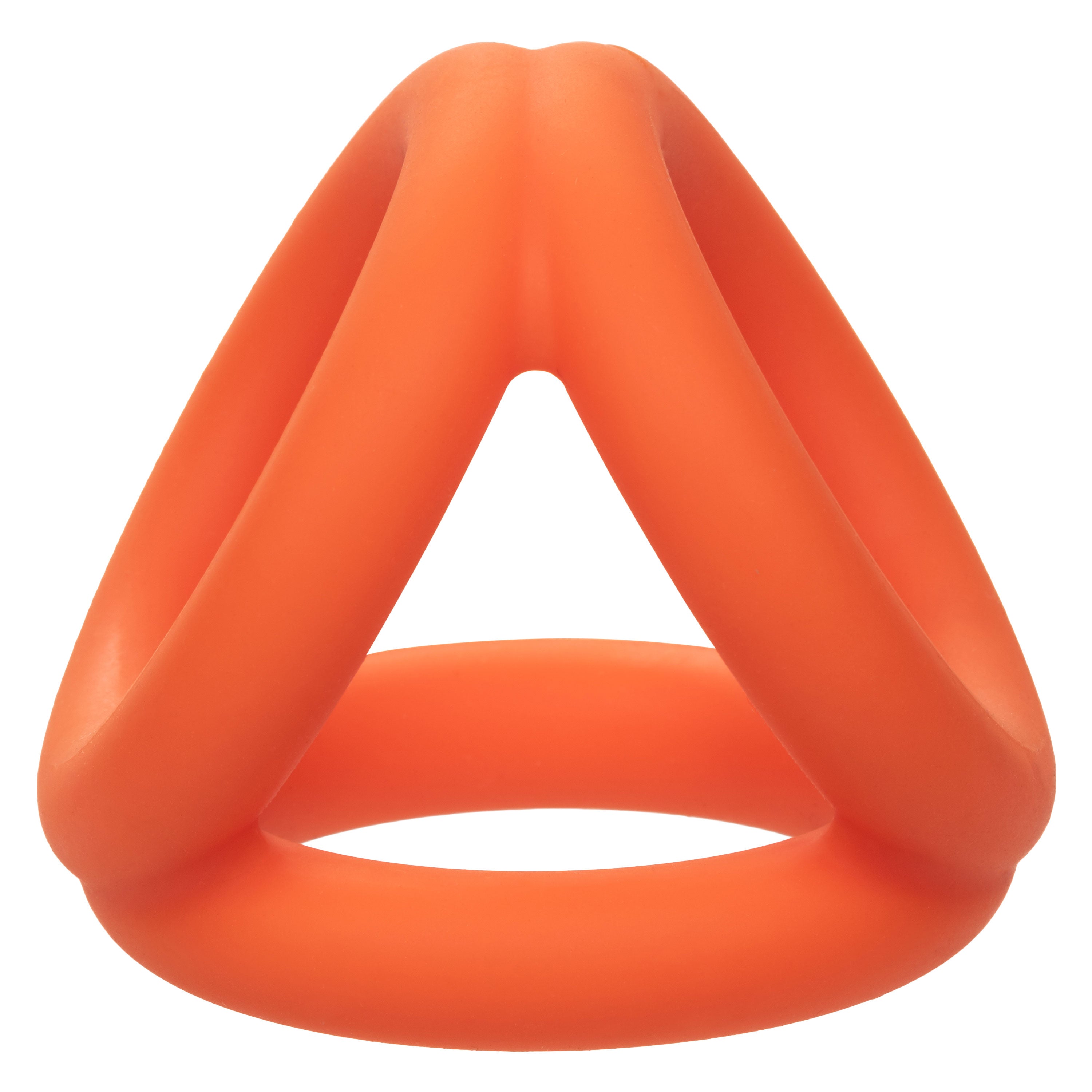 Alpha Liquid Silicone Tri-Ring Orange Ultra Stretchy Enhancer Ring COCK RINGS Sling