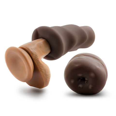 Hot Chocolate Nicole's Rear Realistic Soft X5 Masturbator Sleeve Strokers - Manual