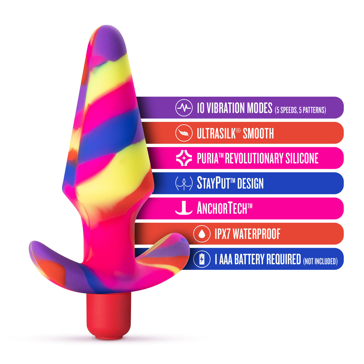 Avant Free Spirit Scarlet Silicone – Silicone Butt Plug > Anal Range > Vibrating Butt Plugs