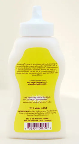 Boy Butter Original – Coconut Oil-Based Personal Lubricant 9 Oz Squeeze > Lube > Masturbation Cream
