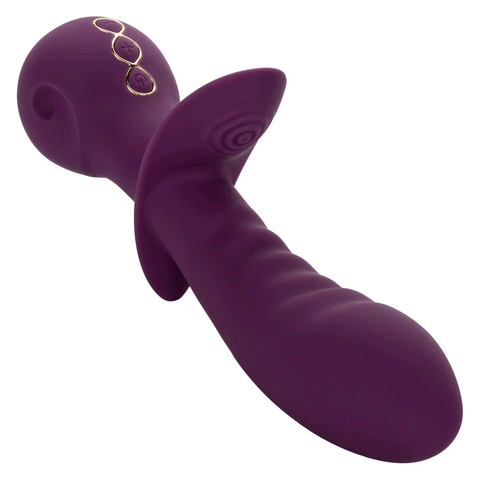 Obsession Lover Turbo-Charged Dual Vibrator in Purple with 10 Vibration Functions and Waterproof Silicone Design Vibrators