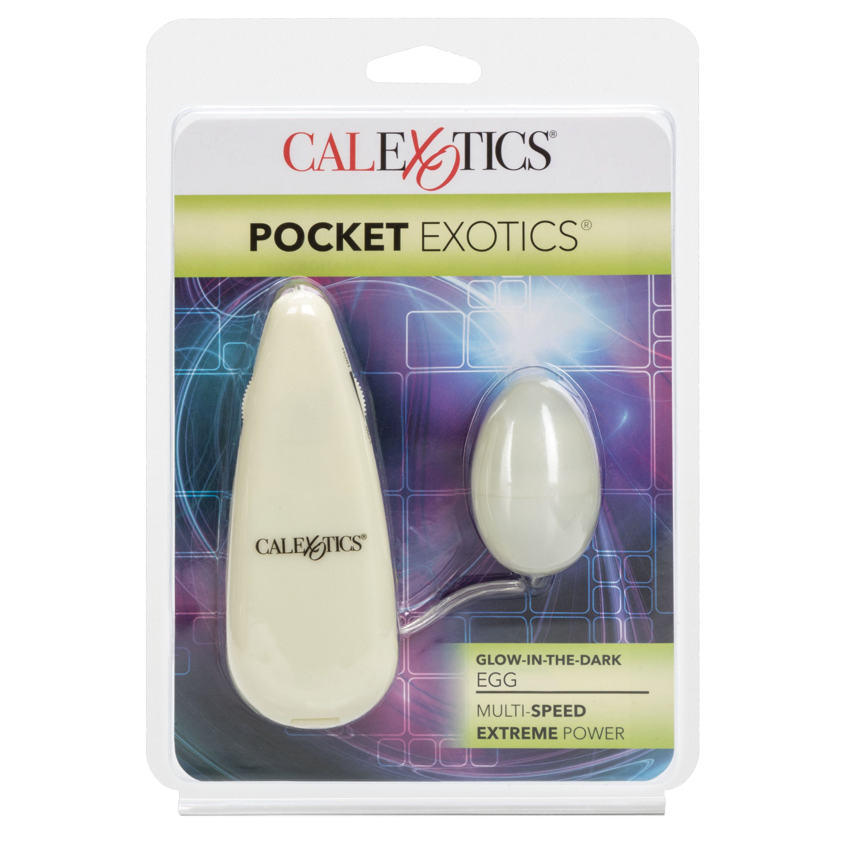 CalExotics Glow in the Dark Pocket Exotics Vibrating Egg BULLETS