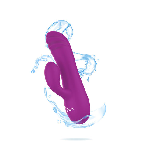 Jolie Mini Pleasure Ridges Rabbit Vibe - Berry VIBRATORS-RABBIT