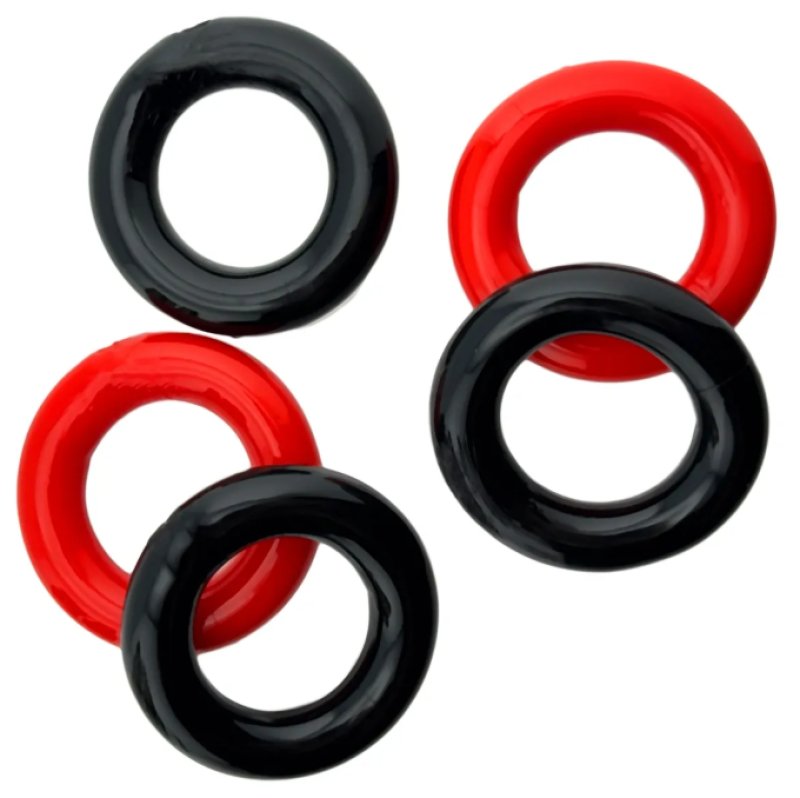Jacker 5-Stack Five-Pack Tube Super-Strong Cockrings > Cock Ring > Sets