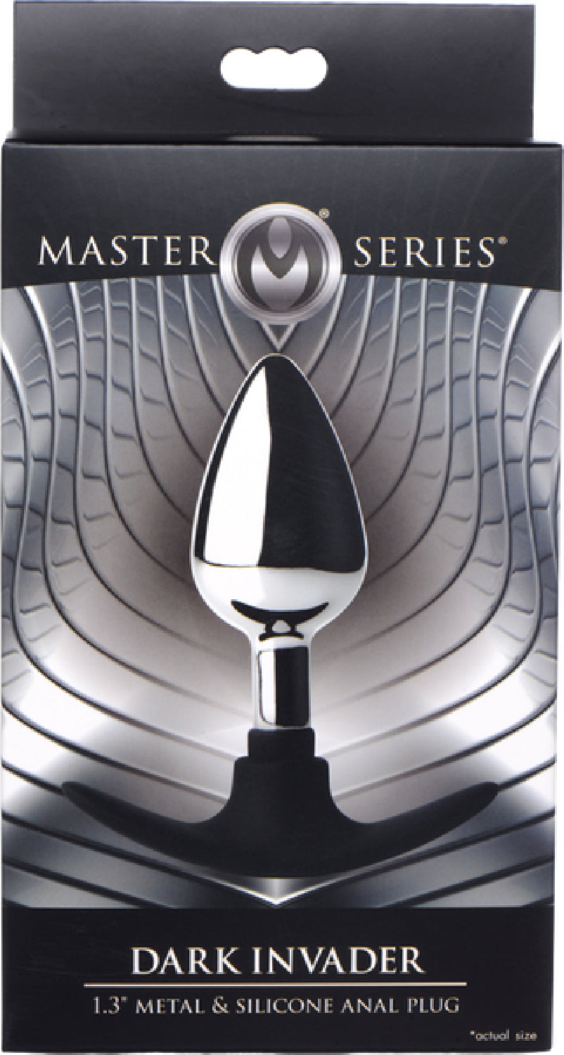 Dark Invader Metal and Silicone Medium Weighted Butt Plug > Anal Range > Butt Plugs