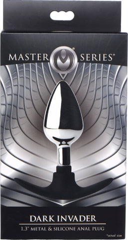 Dark Invader Metal and Silicone Medium Weighted Butt Plug > Anal Range > Butt Plugs