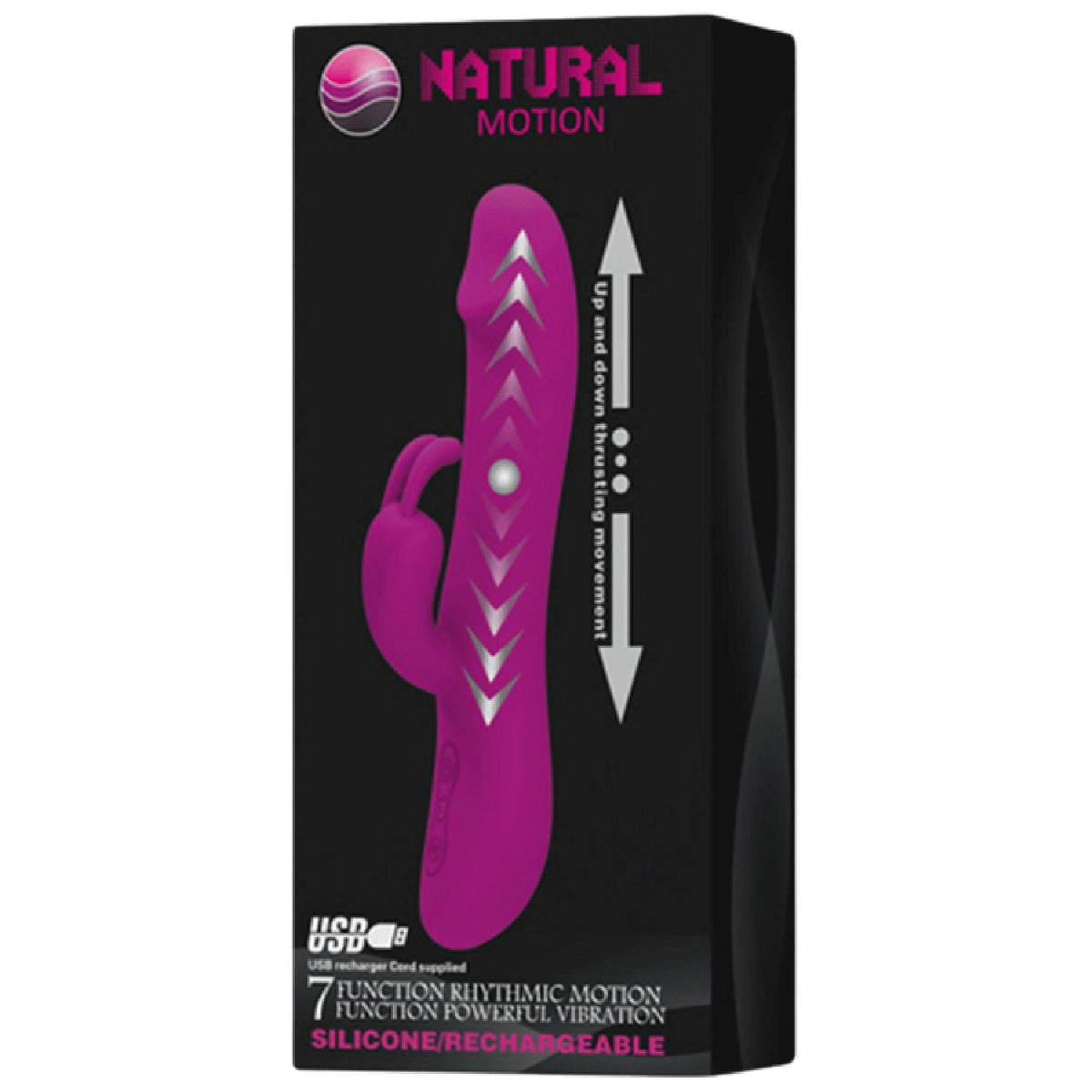 Natural Motion Thrusting – Rechargeable Silicone Rabbit Vibrator with 7 Functions > Vibrators > Ladies > Rabbit
