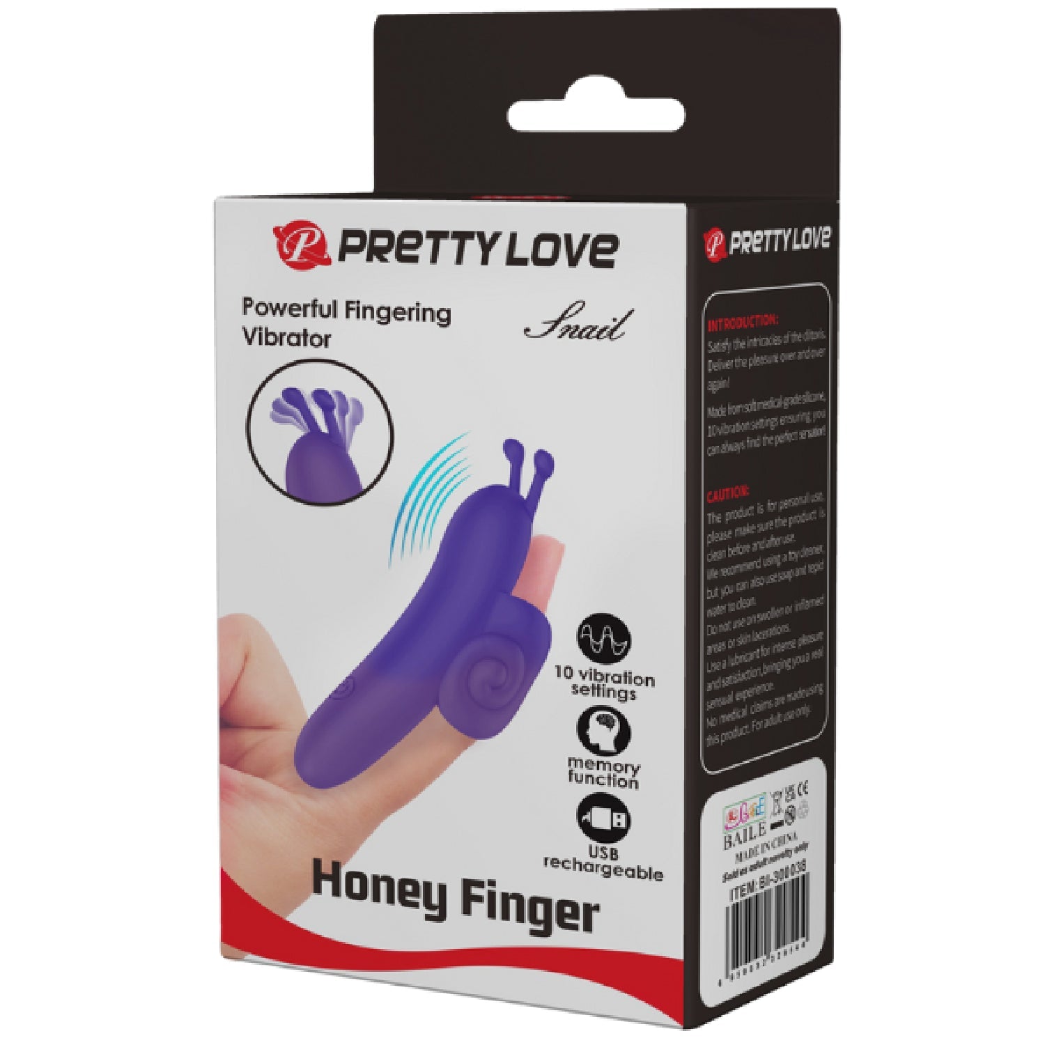 Rechargeable Snail – Ergonomic Silicone Finger Vibrator with 10 Vibration Modes Secondary image