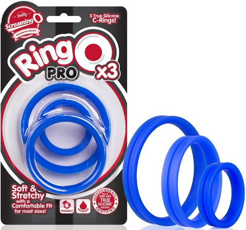 RingO Pro X3 – Durable True Silicone Cock Ring Set with Three Sizes > Cock Ring > Sets