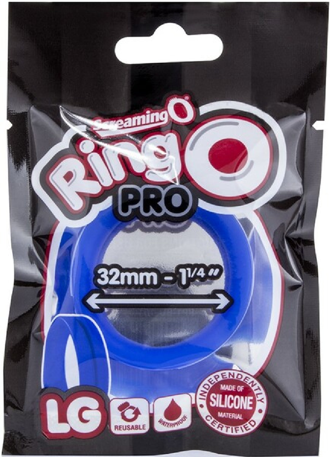 RingO Pro LG – Super-Stretchy 1.25 Inch Penis Ring Made of Body-Safe Silicone > Cock Ring > Single