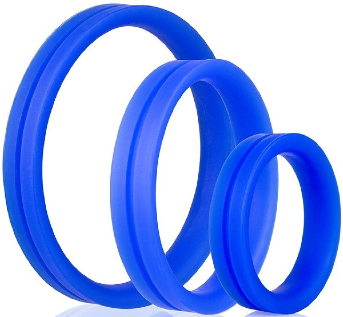 RingO Pro X3 – Durable True Silicone Cock Ring Set with Three Sizes (1.25-2.25 inch diameter) > Cock Ring > Sets