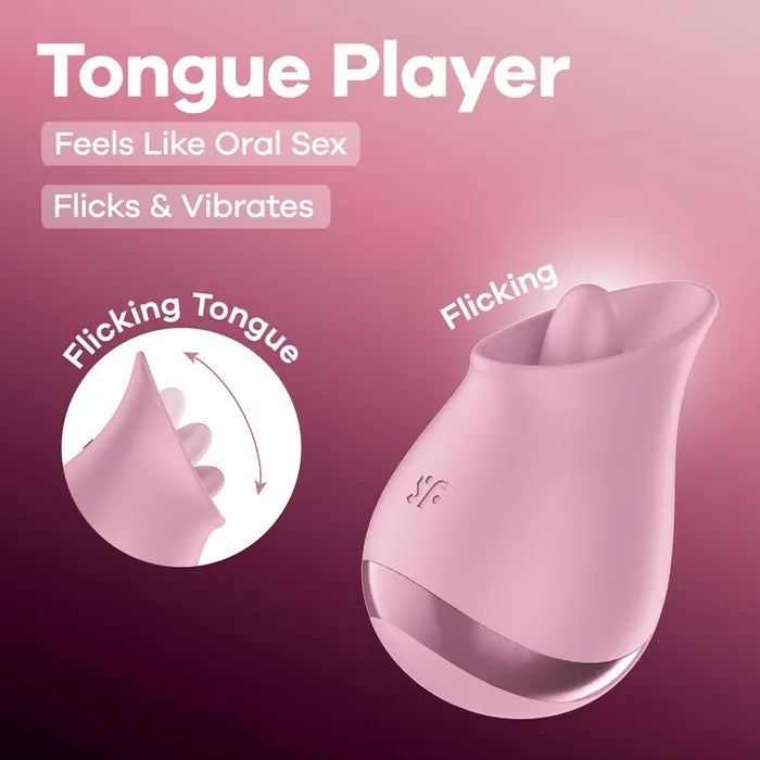 Satisfyer Tongue Player – USB Rechargeable Flicking Silicone Oral Stimulator > Sex Toys For Ladies > Clitoral Vibrators and Stimulators