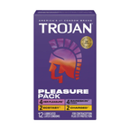 Trojan Pleasure Pack Condoms 12 pack front side 