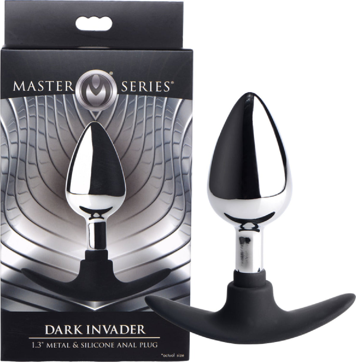 Dark Invader Metal and Silicone Medium Weighted Butt Plug > Anal Range > Butt Plugs