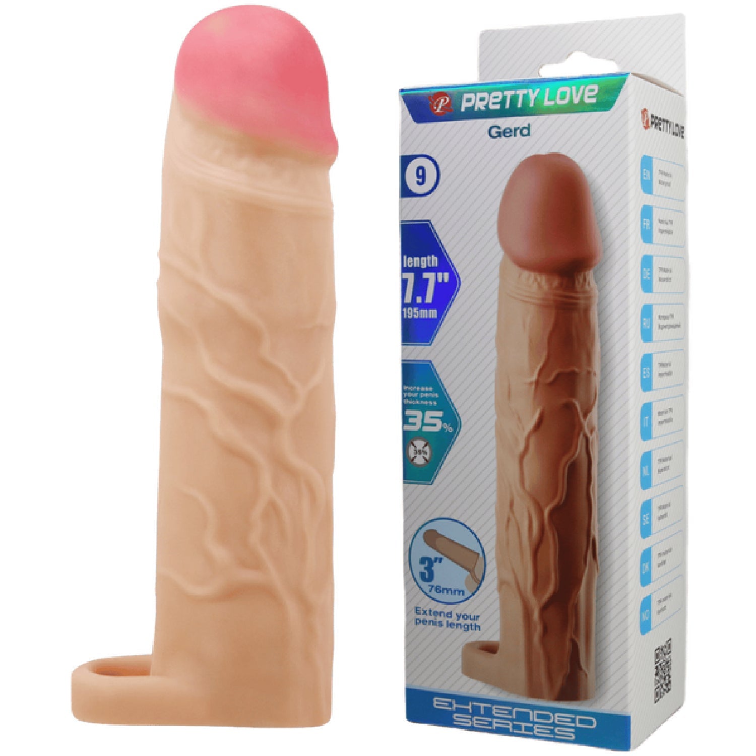 Gerd 7.7 Inch Penis Sleeve – Realistic Extension Sleeve > Sex Toys For Men > Penis Sleeves
