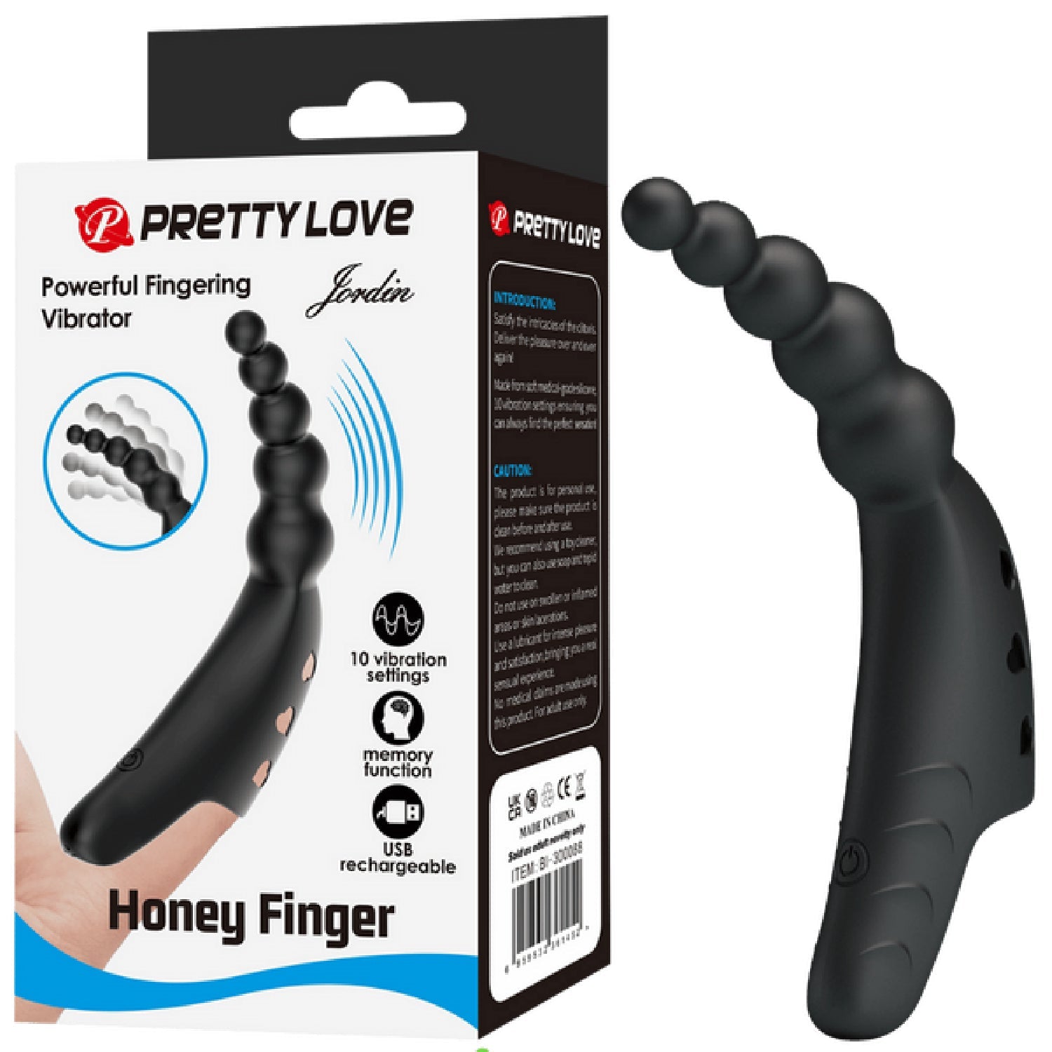 Jordin Honey Finger - Flexible Ribbed G-Spot And Clitoris Stimulating Vibrator With 10 Settings Secondary image