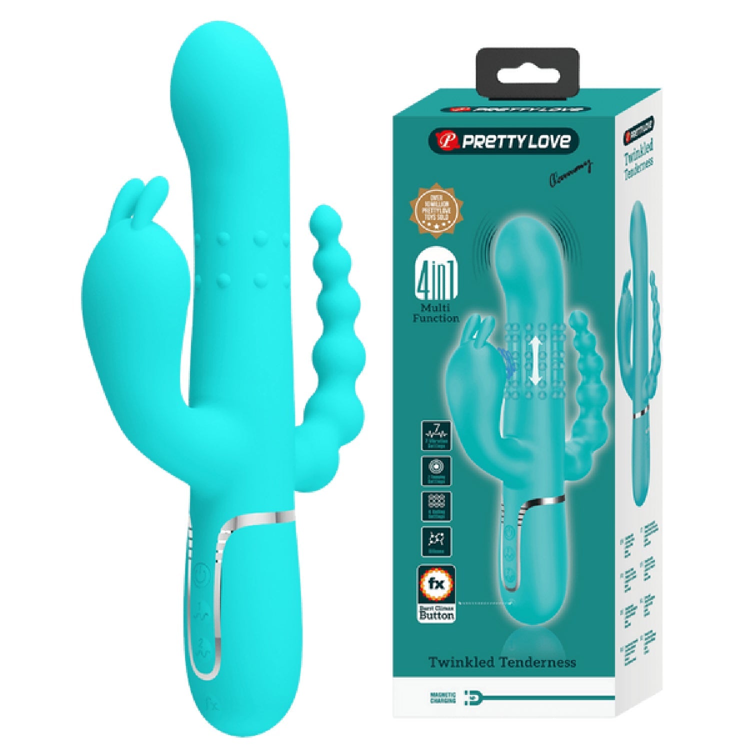 Pretty Love Cammy 4-in-1 – Multi-Function Rabbit Vibrator with Anal Stimulator Secondary image