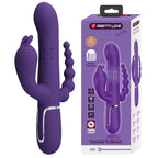 Pretty Love Cammy 4-in-1 – Multi-Function Rabbit Vibrator with Anal Stimulator Dark Purple > Vibrators > Ladies > Rabbit Multi