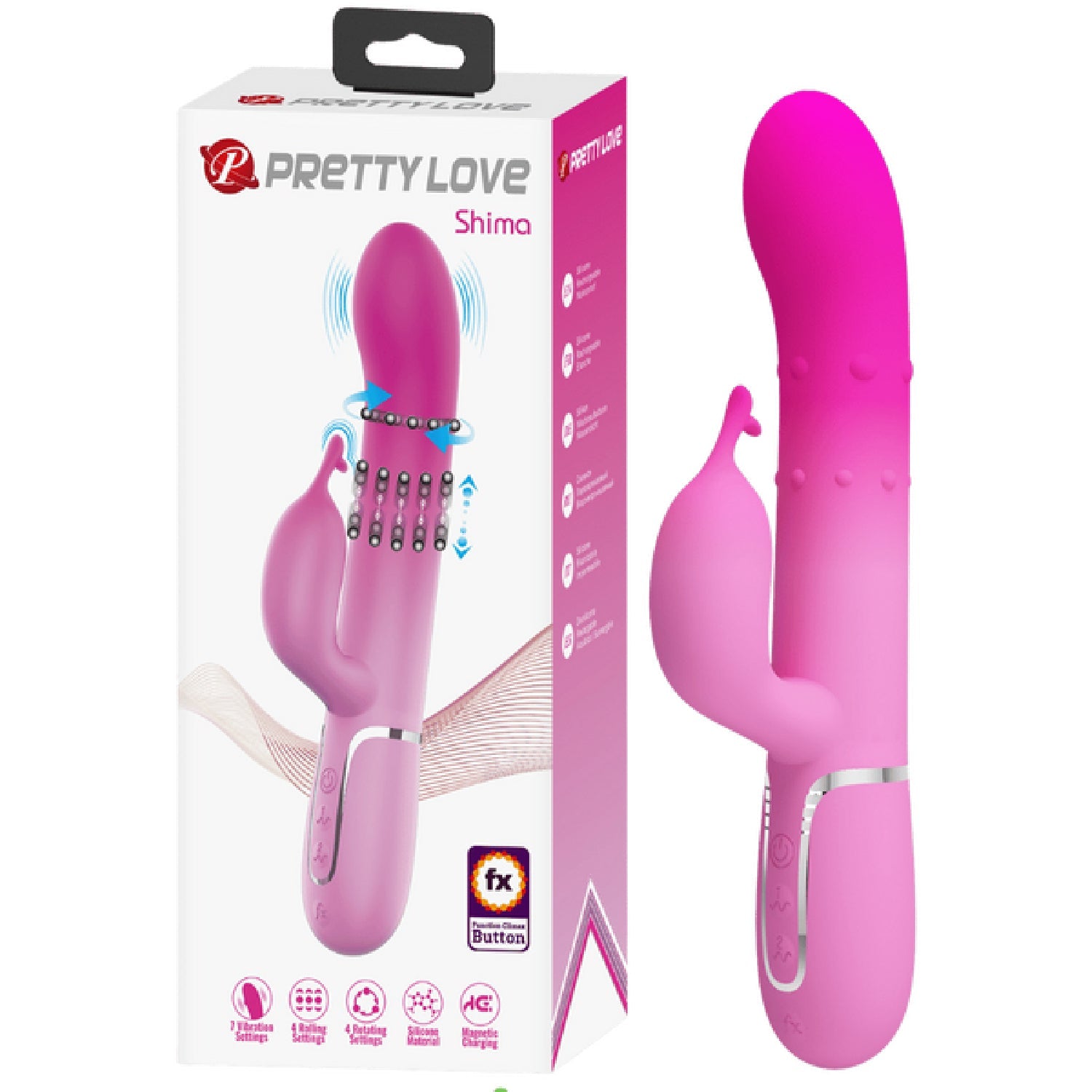 Pretty Love Shima Rechargeable – Rabbit Vibrator with Twin Motors and 7 Vibration Modes > Vibrators > Ladies > Rabbit