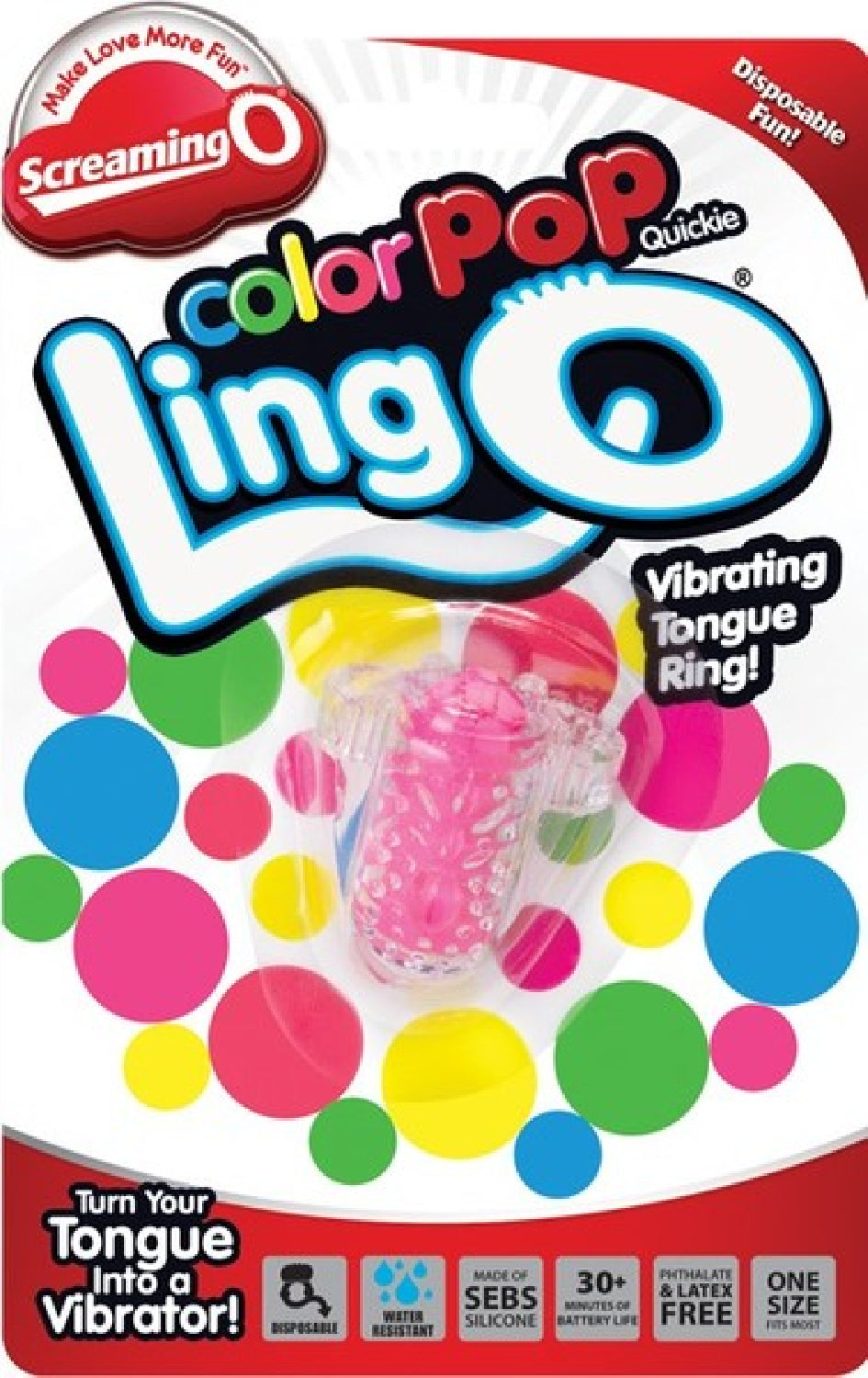 ColorPoP Quickie Ling O Tongue Vibrator – Wireless Disposable Vibrator > Sex Toys > Couples Toys