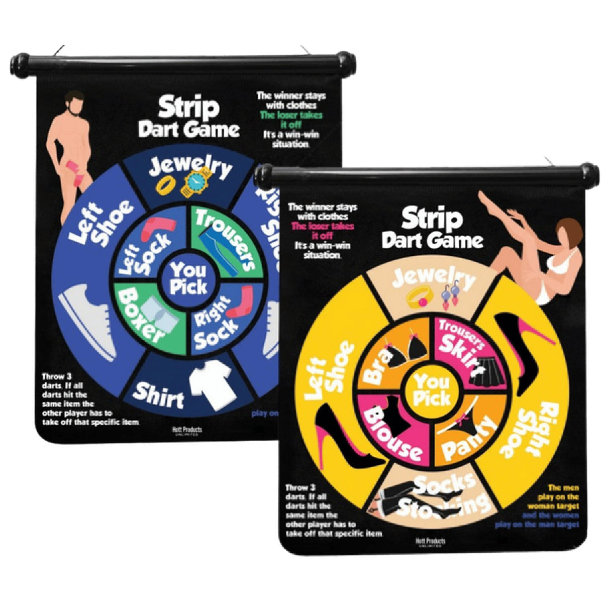 Strip Darts Game Reversible Magnetic Dartboard with Woman and Man Designs – Adult Party Game > Novelties > Games