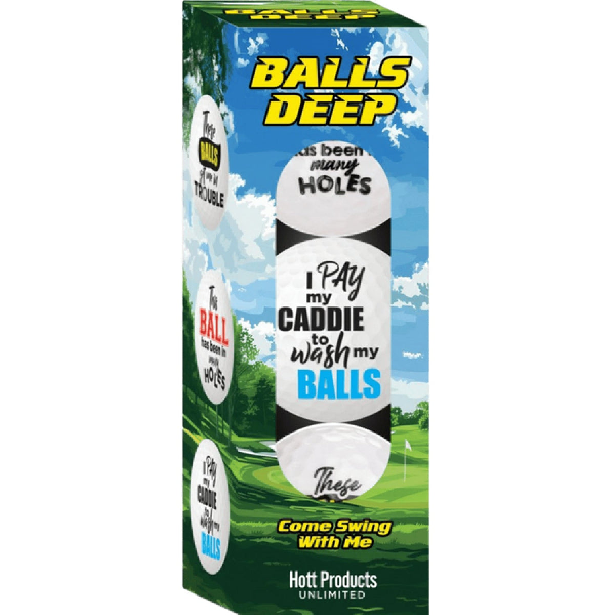 Balls Deep Novelty Golf Balls – Set of 3 Humorous Golf Ball Set > Novelties > Gag Gifts