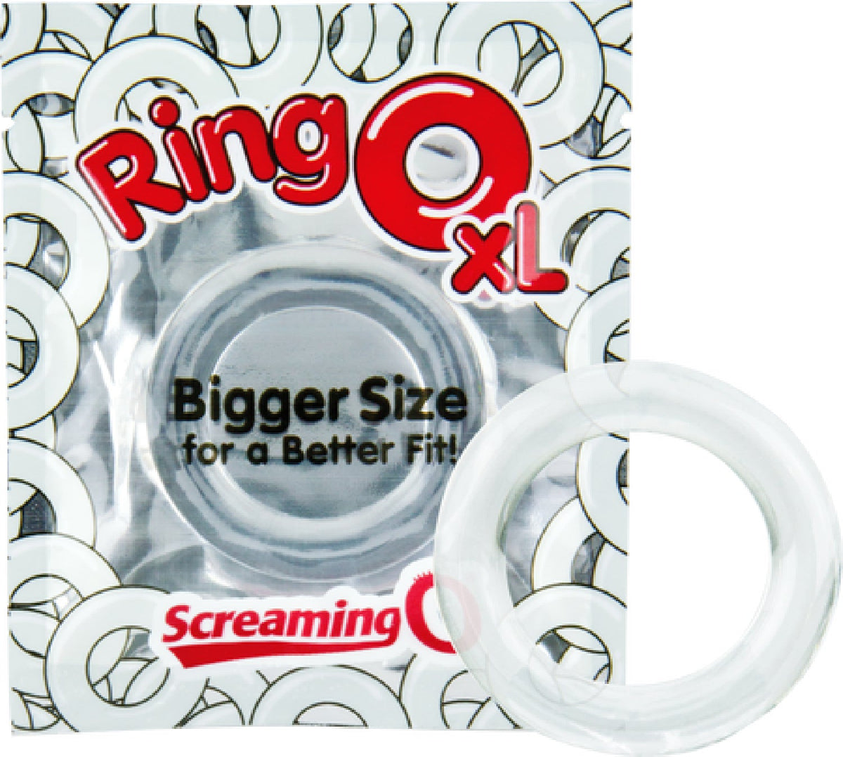 RingO XL Bigger Size Stretch Silicone Cock Ring Clear XL > Cock Ring > Single