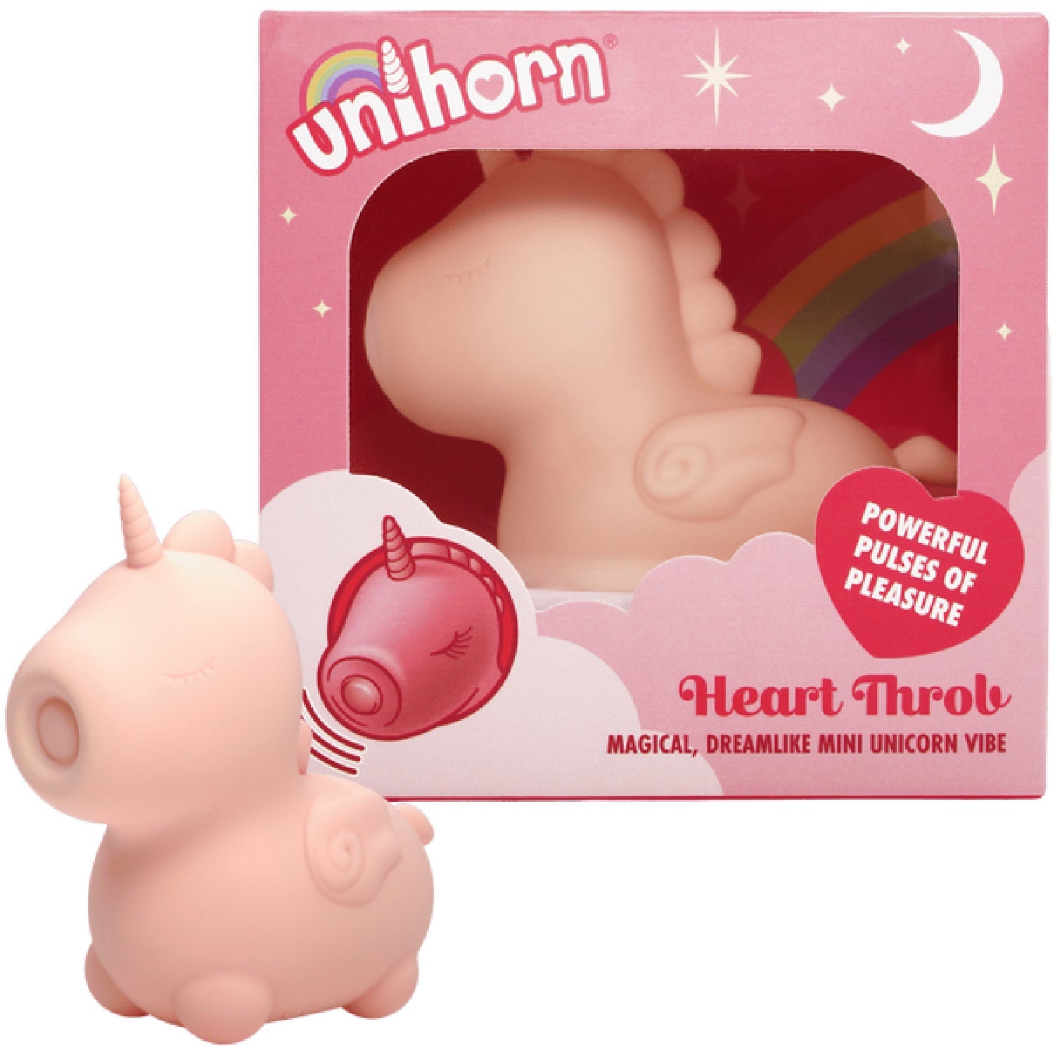 Heart Throb The Pulsing One Mini Vibrator – Silicone, 10 Speeds, Tongue Motion Patterns Secondary image