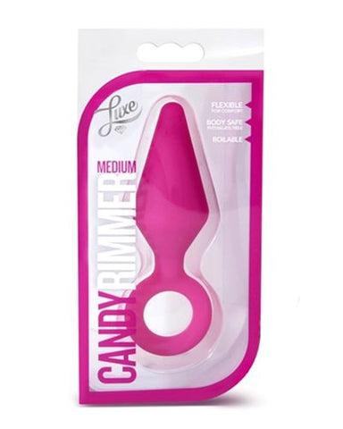 Medium Candy Rimmer Fuchsia Satin Silicone Anal Plug for Beginners Butt Plugs