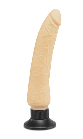 Wall Banger Beige Vibrating Dildo with Suction Cup Base Beige DONGS Vibrating