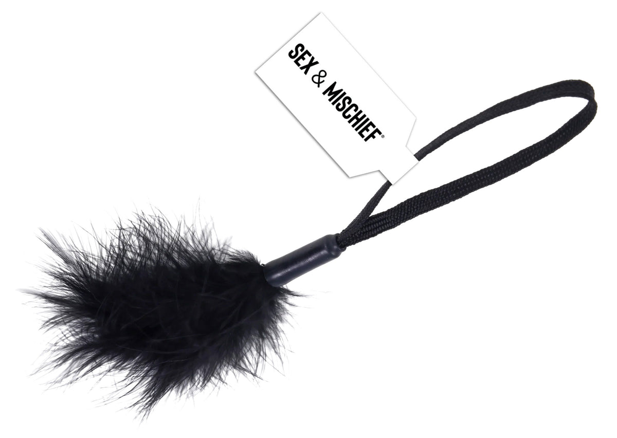 Black Peaches n Cream Wrist Feather Tickler Black > Bondage Gear > Ticklers