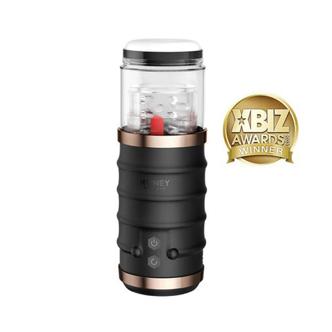 Warrior Thrusting Male Masturbator with Automatic Power Black Strokers - Auto