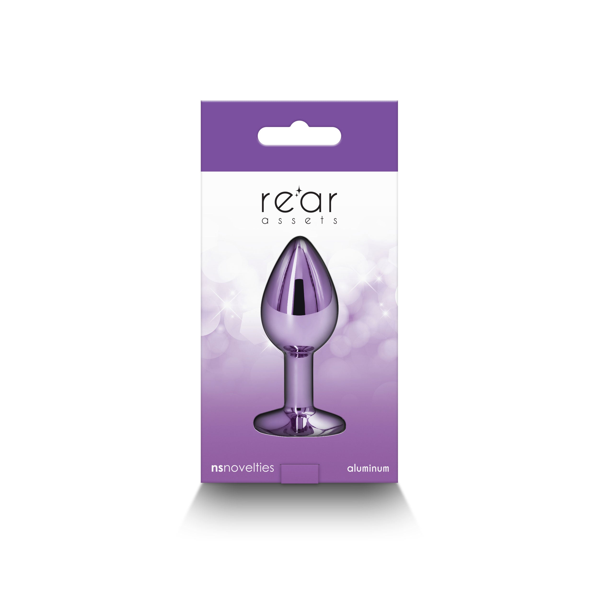 Rear Assets Small Purple 7.1 cm Metal Butt Plug with Gem Base Purple > Anal Range > Jewel Butt Plugs